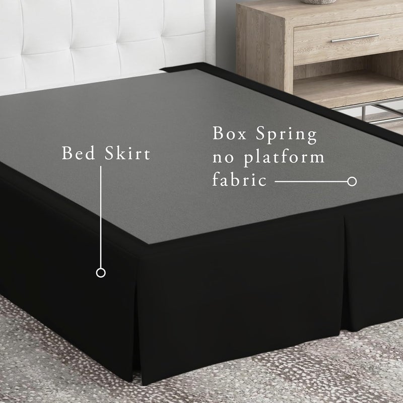 Bed Maker's Bed Makerâ€™s Never Lift Your Mattress Bed Skirt, Designed for Box Spring Beds, Split Corners, 14 Inch Drop Length, Queen, Black - Image 5